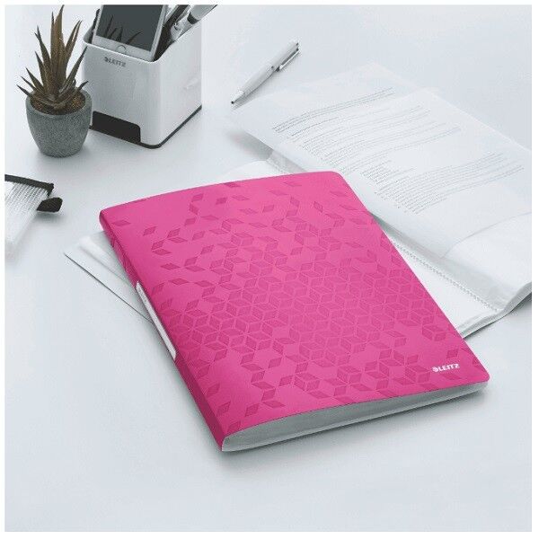 Leitz Active Wow Sunum Dosyası 20 Poşetli Metalik Pembe