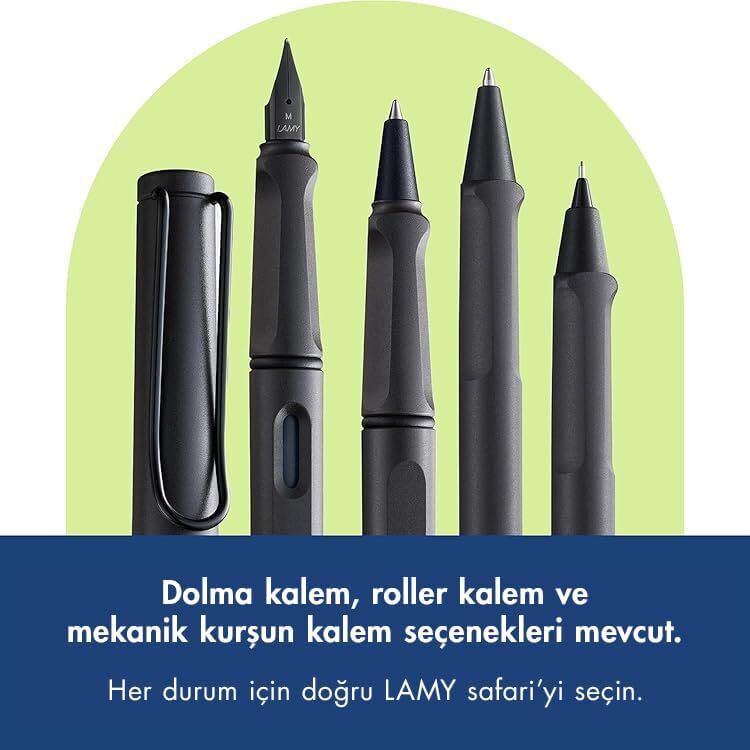 Lamy Safari Tükenmez Kalem Siyah Renk Klips Beyaz