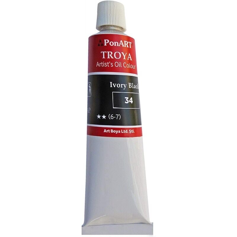 PonART Troya Yağlı Boya Fildişi Siyah 170 ml