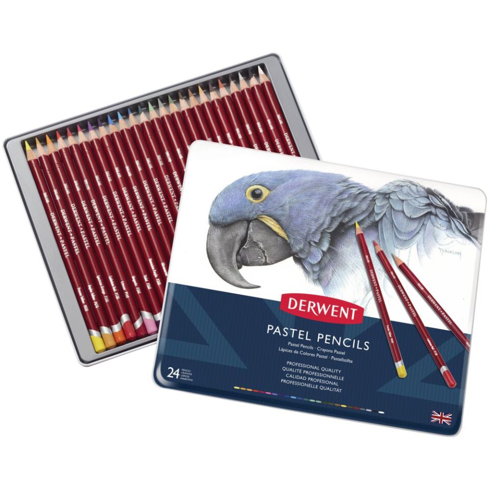 Derwent Pastel Pencil 24 Lü Set Metal Kutu