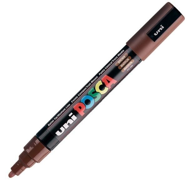 Uni Posca 1.8-2.5 Su Bazlı Poster Markörü Kahveren