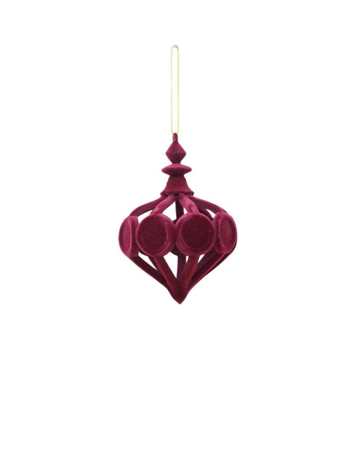 Astaş Kadife Sarkit Süs Bordo 10 Cm