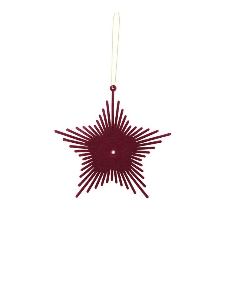 Astaş Kadife Yildiz Süs Bordo 12 Cm