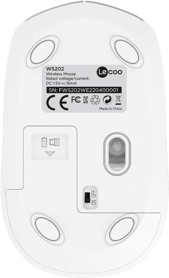 Lecoo Ws202 Beyaz Usb Kablosuz Mouse