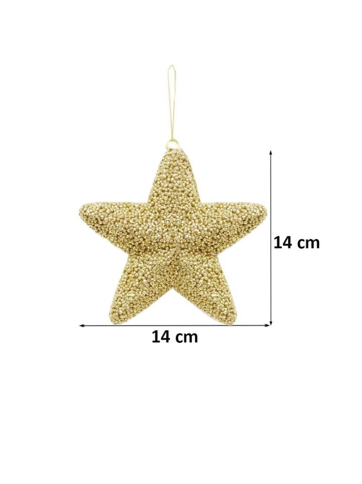 Astaş Simli Altin Yildiz 15 Cm