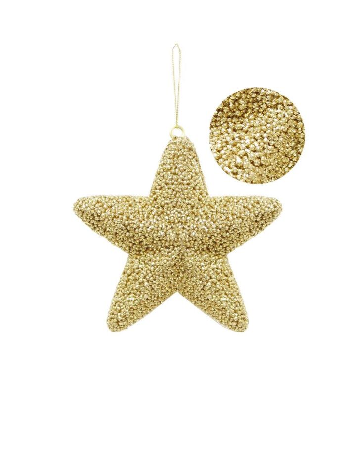 Astaş Simli Altin Yildiz 15 Cm