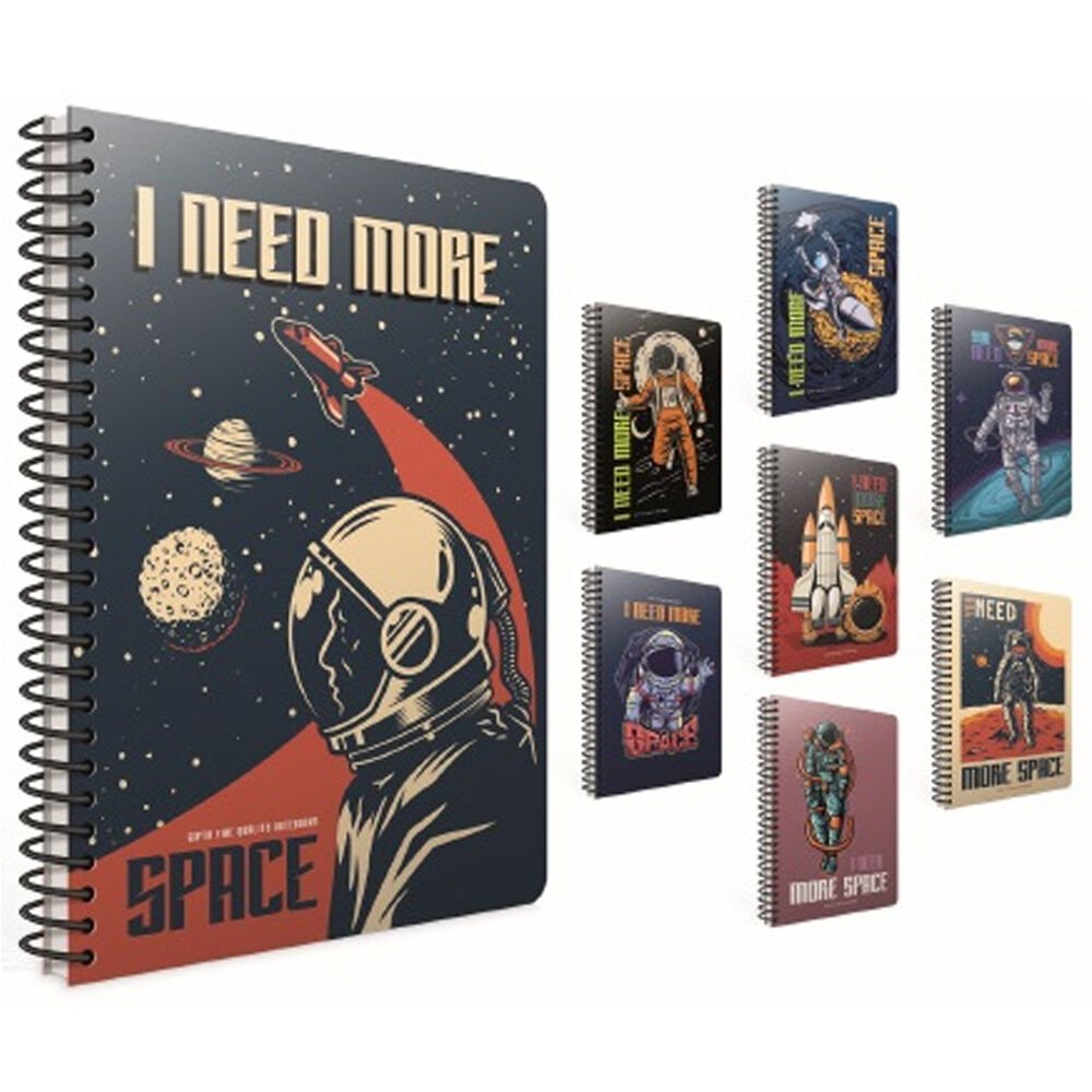 Gıpta Space Spiralli Karton Kapak Defter A6 80 Yaprak Çizgili