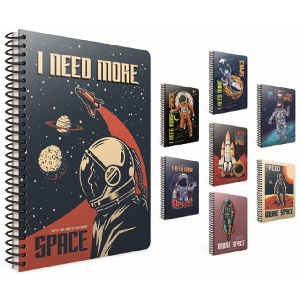Gıpta Space Spiralli Karton Kapak Defter A6 80 Yaprak Çizgili