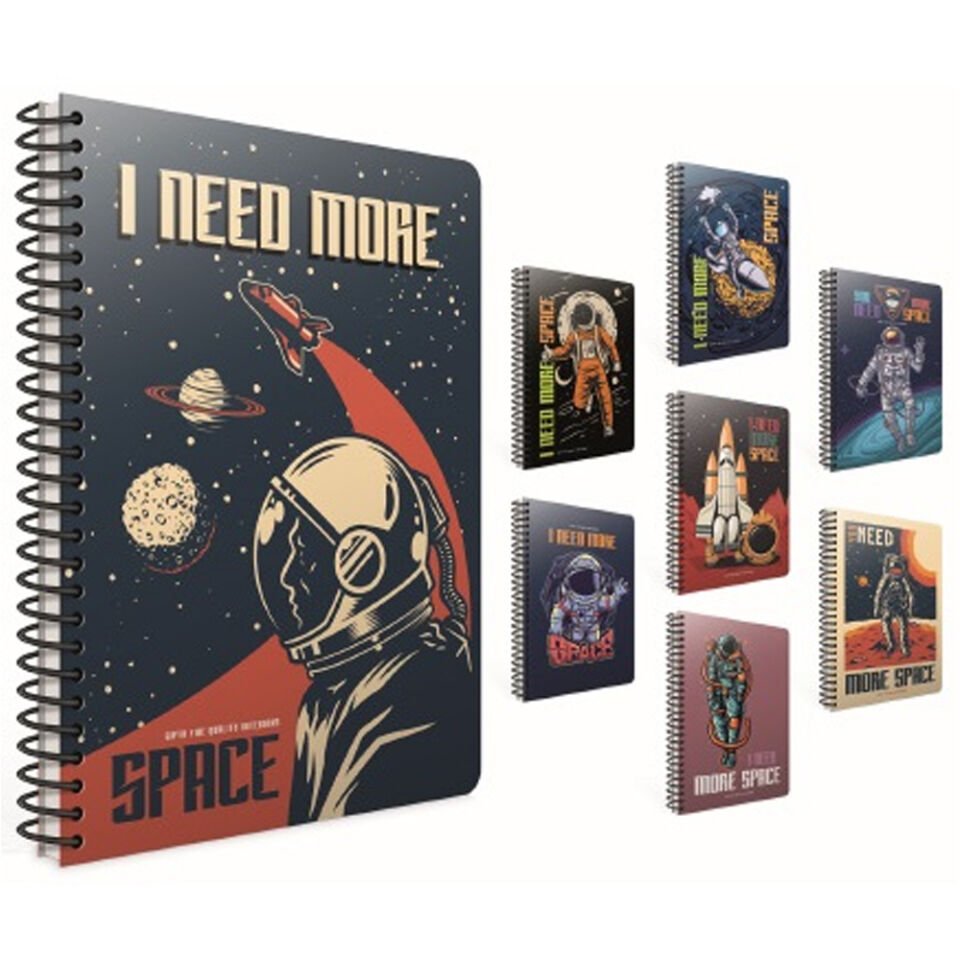 Gıpta Space Spiralli Karton Kapak Defter A6 80 Yaprak Çizgili