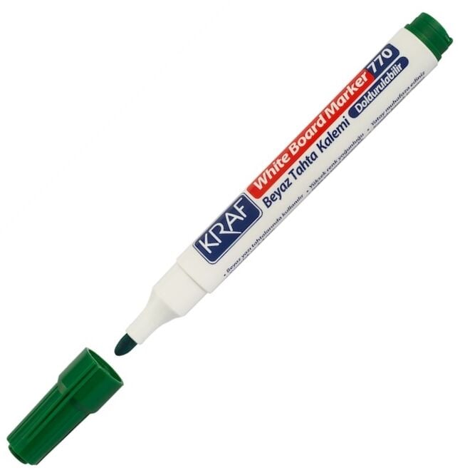 Kraf Beyaz Tahta Kalemi Doldurulabilir 770 Yeşil