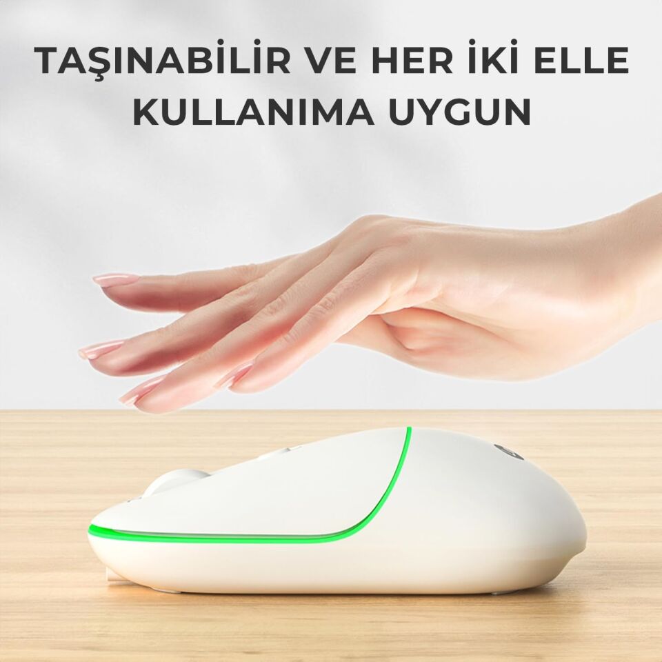 Lecoo Ws210 Beyaz Usb Kablosuz Bluetooth Mouse 2.4
