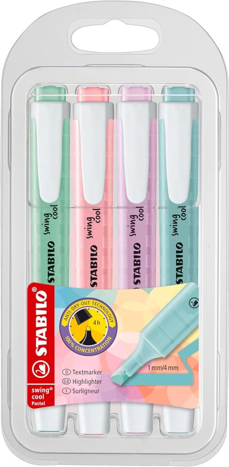 Stabilo Swing Cool Pastel 4 Lü Paket