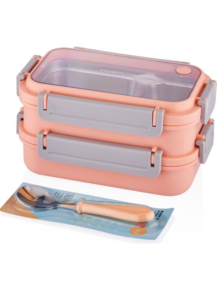 Vagonlife 1200 Ml 3 Bölmeli Paslanmaz Çelik Lunch Box
