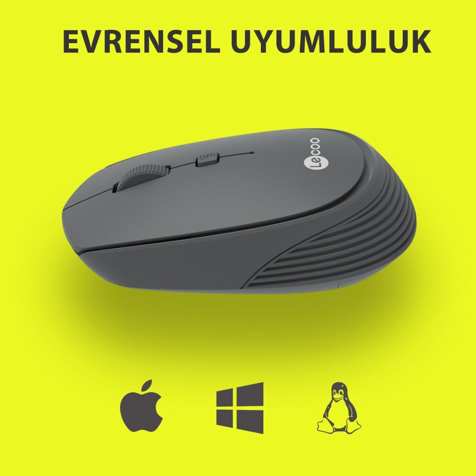 Lecoo Ws202 Gri Usb Kablosuz Mouse
