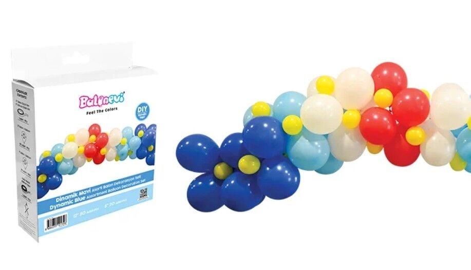 Dinamik Mavi Ass Balon Dekorasyon 70 Lı