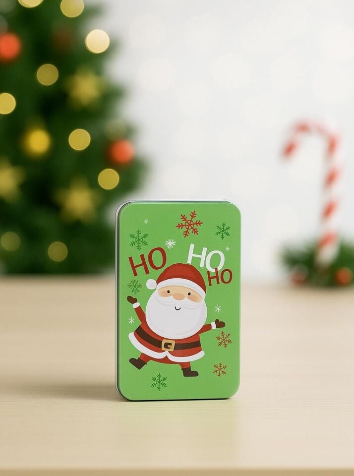 Astaş Yilbasi Desenli Dikdörtgen Hediye Kutusu