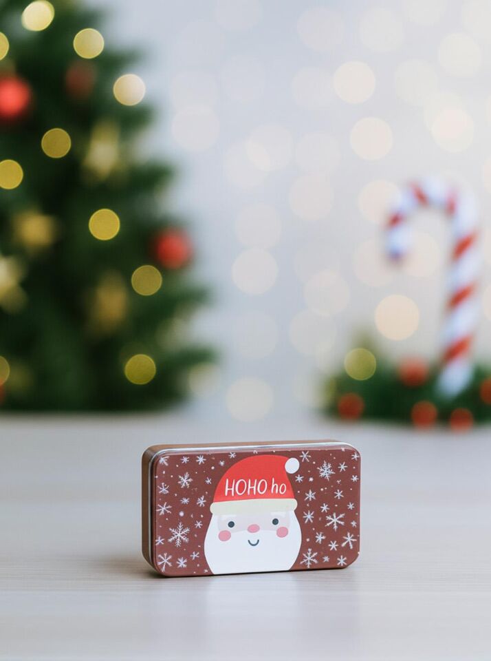 Astaş Yilbasi Desenli Dikdörtgen Hediye Kutusu