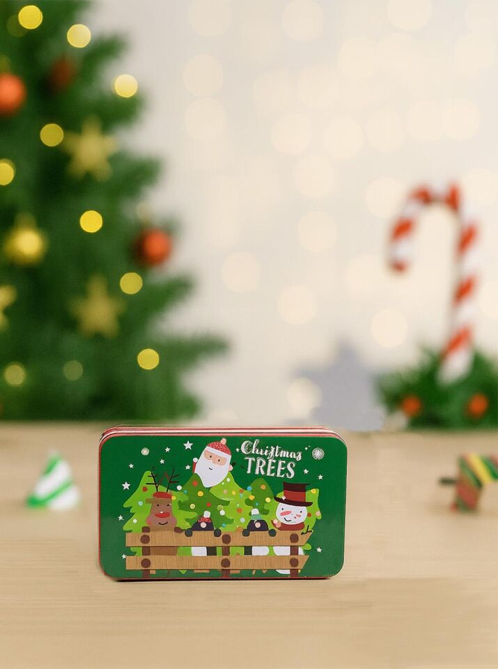 Astaş Yilbasi Desenli Dikdörtgen Hediye Kutusu