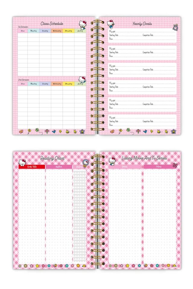Victorias Journals Hello Kitty Gizli Spiralli Planlayıcı Journal 16,5x23,5