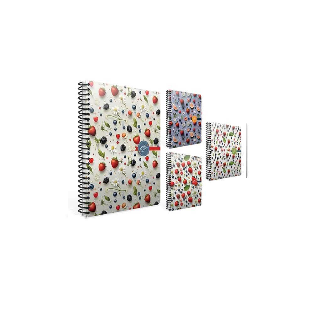 Gıpta Berry Notes Spırallı Sert Kapak Defter 17x24 120 Yaprak Çizgili