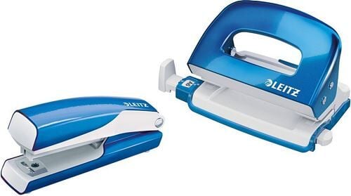 Leitz Zımba-Delgeç Set Wow Metalik Mavi