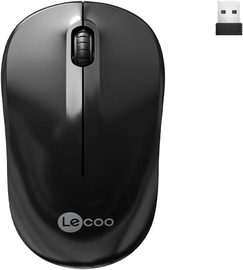 Lecoo Ws206 Kablosuz 1200DPI 3 Tuşlu Optik Mouse Siyah