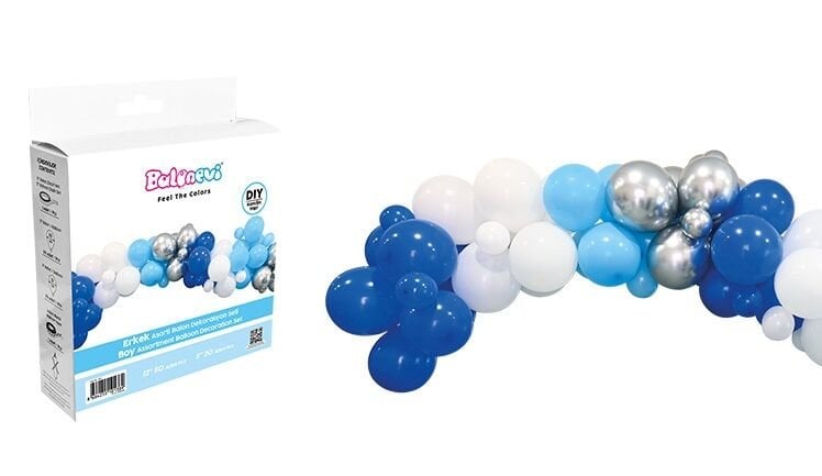 Balonevi Erkek Asorti Dekorasyon Seti 70 Li    