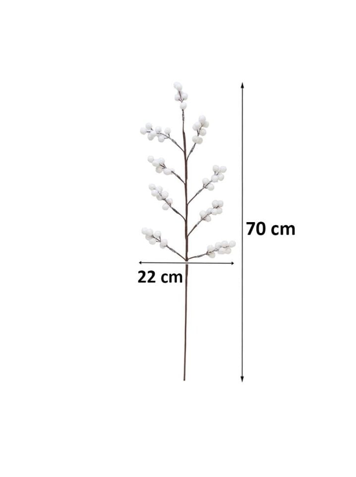 Astaş Beyaz Berry Dal 70 Cm