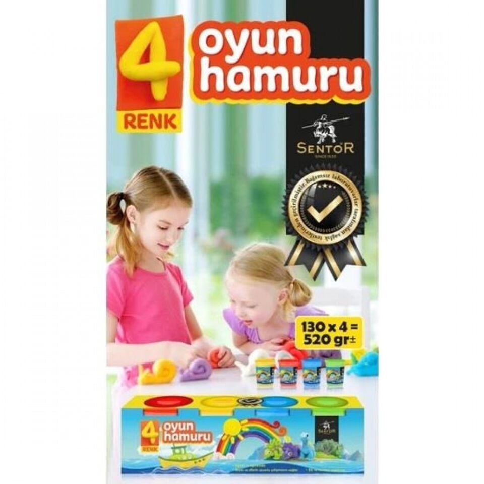 Sentor Se-1401 Oyun Hamuru 4 Renk 520 Gr