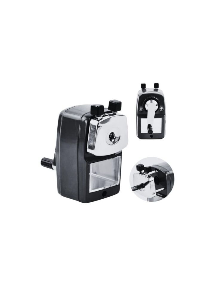 Mas Kalemtraş Kollu Masa Tipi Metal Küçük Siyah