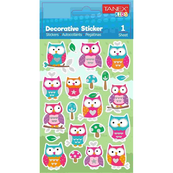 Tanex Tnx-25153 Şaşkın Baykuşlar Serisi Etiketi