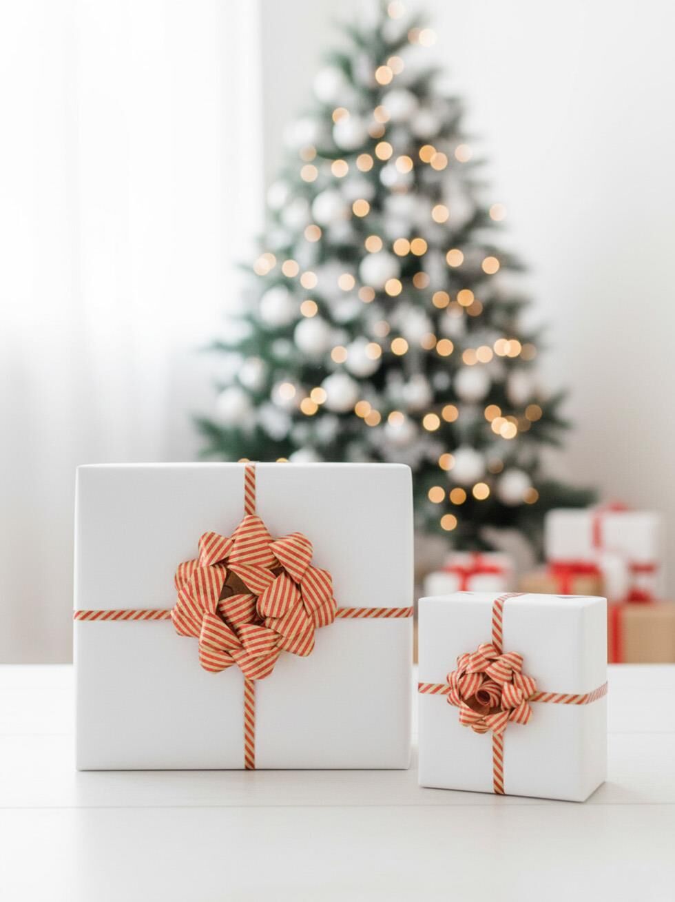 Astaş Hediye Paketi Süsü Rafya Yıldız Set Kraft Kırmızı Cizgili 5 Mm x 10 M