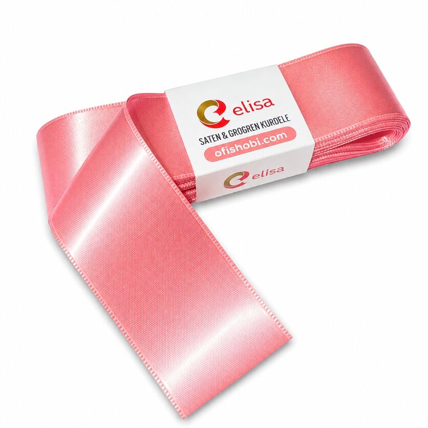 Elif No 22 Saten Kurdela 6 Cm 10 Mt Pembe