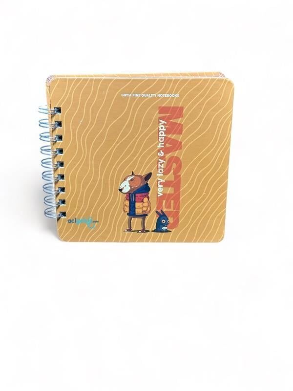 Gıpta Lazy Master Spiralli Sert Kapak Defter 16x16 Yaprak Çizgili