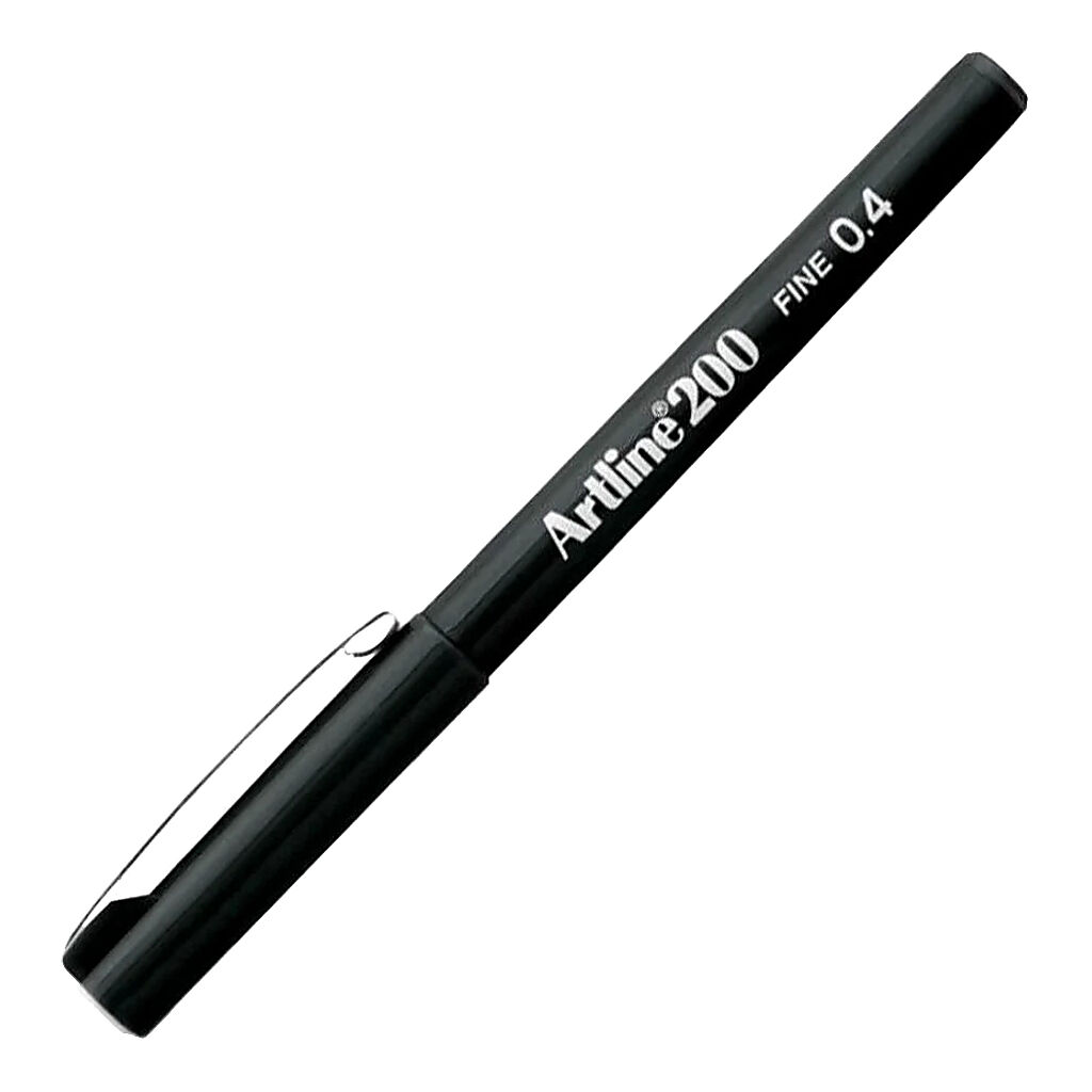 Artline 200N Fine Keçe Uçlu Yazı Kalemi Uç:0,4 Mm Siyah