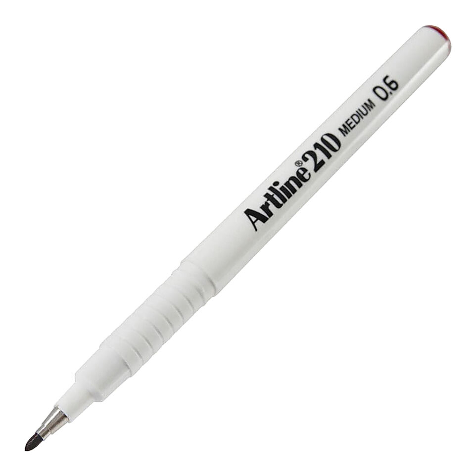 Artline 210N Keçe Uçlu Yazı Kalemi Uç :0,6 Mm Koyu Kırmızı
