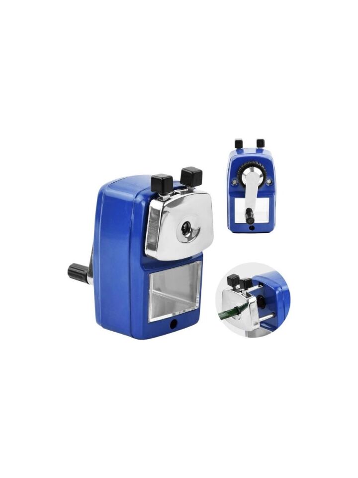 Mas Kalemtraş Kollu Masa Tipi Metal Büyük Lacivert