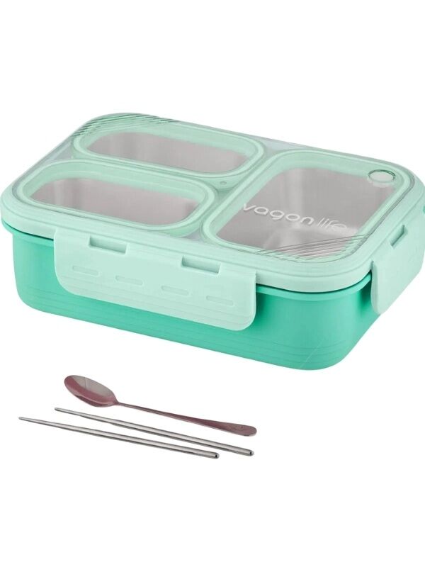 Vagonlife 620 Ml 3 Bölmeli Paslanmaz Çelik Lunch Box