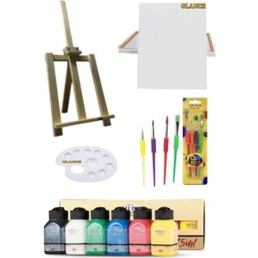 Şövale Set Artdeco Akrilik Boya Setli Temel Renk