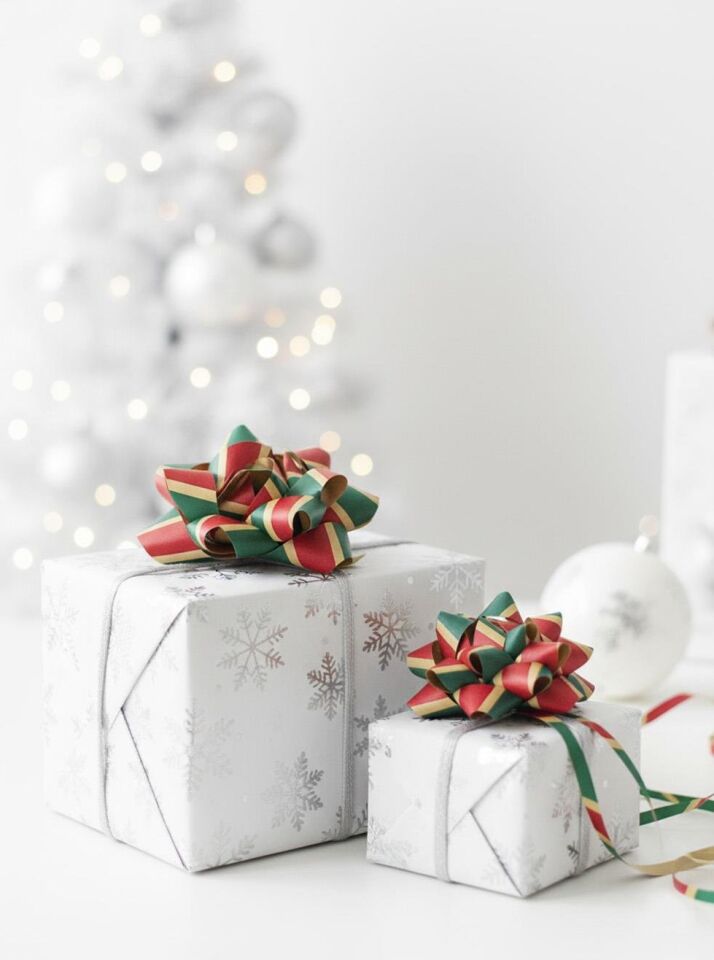 Astaş Hediye Paketi Süsü Rafya Yıldız Set Kraft Kirmizi Yesil Cizgili 5 Mm x 10 M