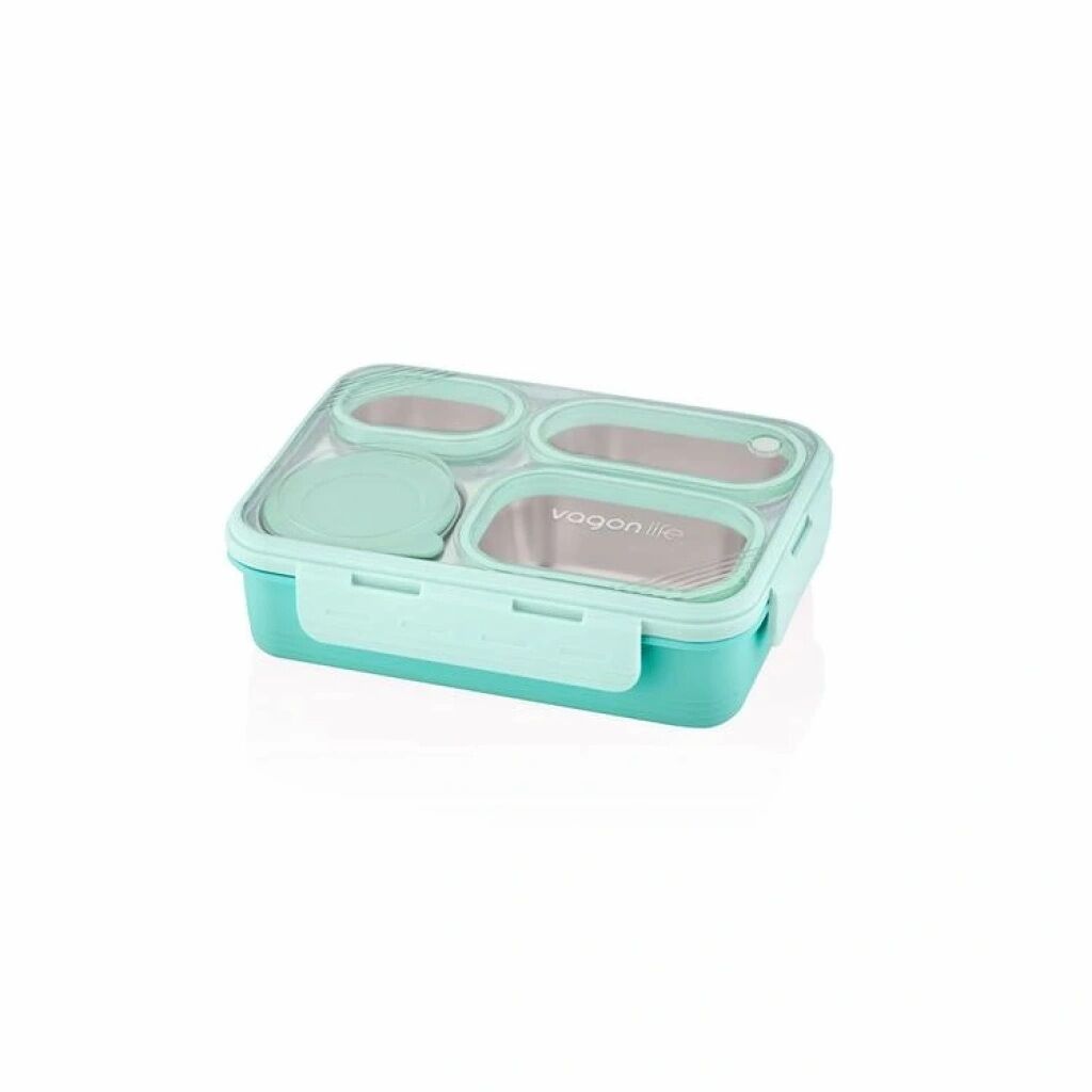 Vagonlife 800 Ml 4 Bölmeli Paslanmaz Çelik Lunch Box
