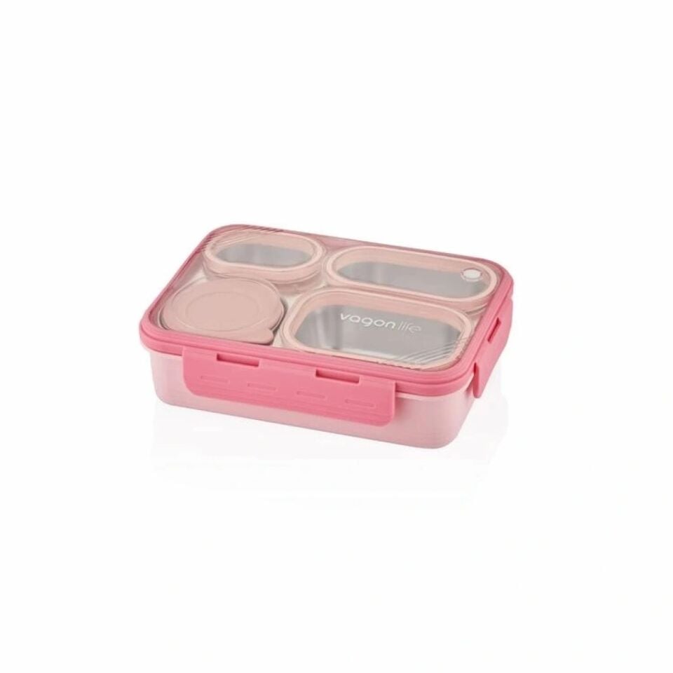 Vagonlife 800 Ml 4 Bölmeli Paslanmaz Çelik Lunch Box