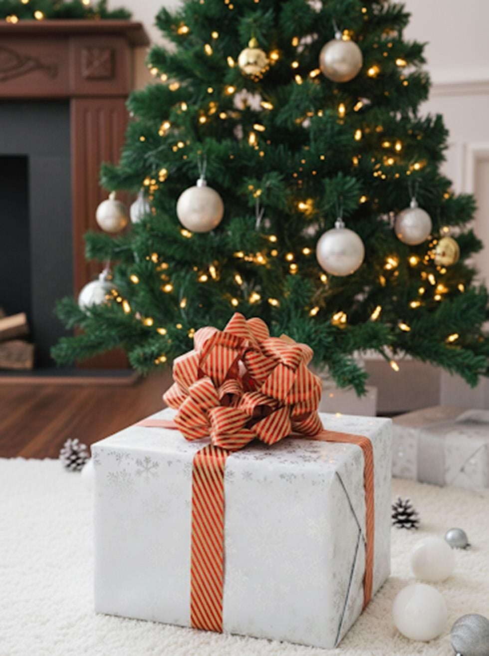 Astaş Hediye Paketi Süsü Rafya Yildiz Set Kraft Kirmizi Cizgili 25 Mm x 3 M