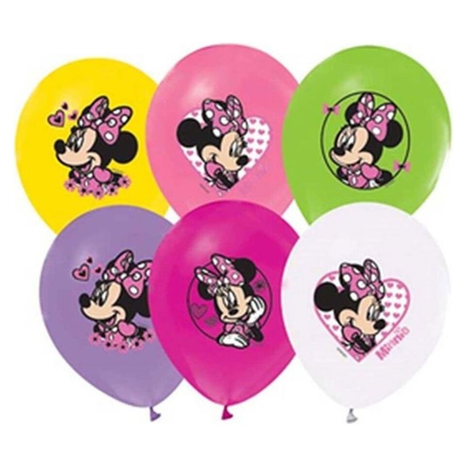 Balon 12'' Mınnıe Happy Helpers Baskılı 8 Li    