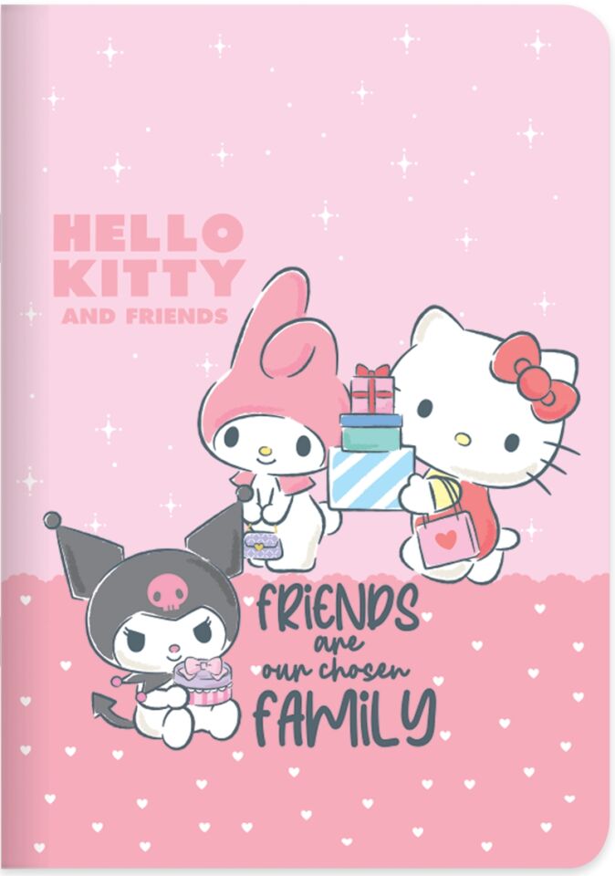 Keskin Hello Kitty And Friends 18,5x26 40 Yaprak Çizgili Stickerli Tel Dikişli Defter