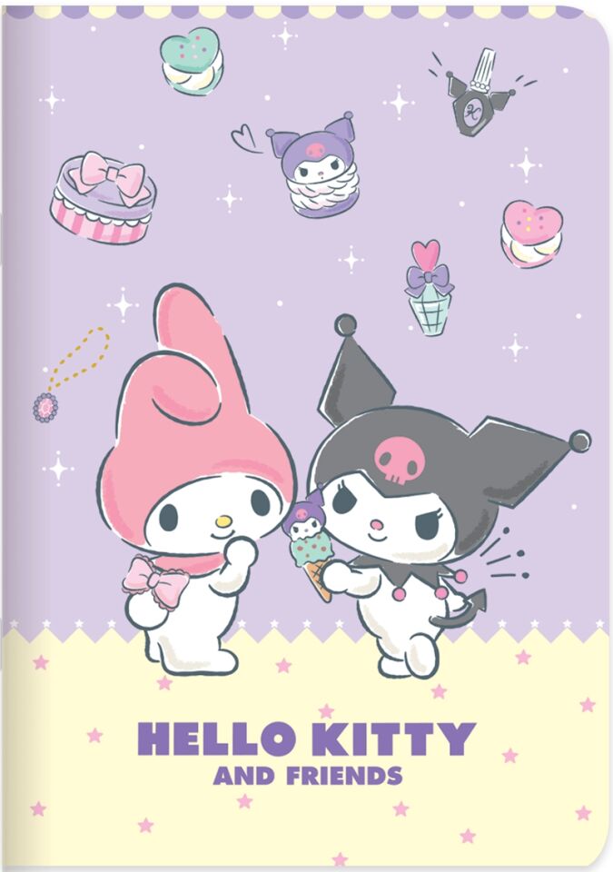 Keskin Hello Kitty And Friends 18,5x26 40 Yaprak Çizgili Stickerli Tel Dikişli Defter