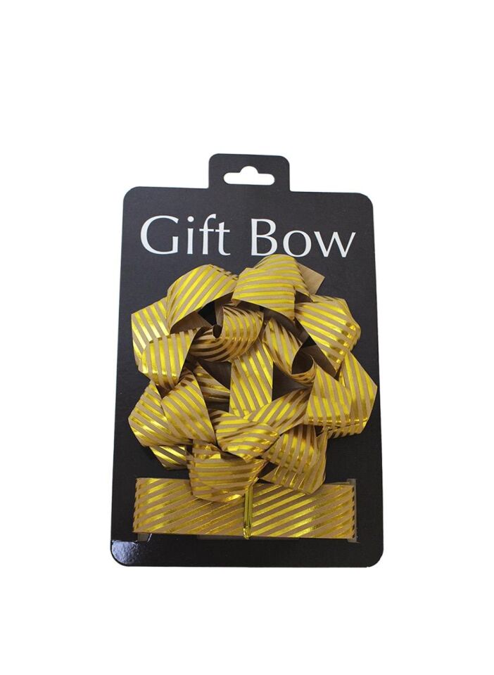 Astaş Hediye Paketi Süsü Rafya Yildiz Set Kraft Gold Cizgili 25 Mm x 3 M