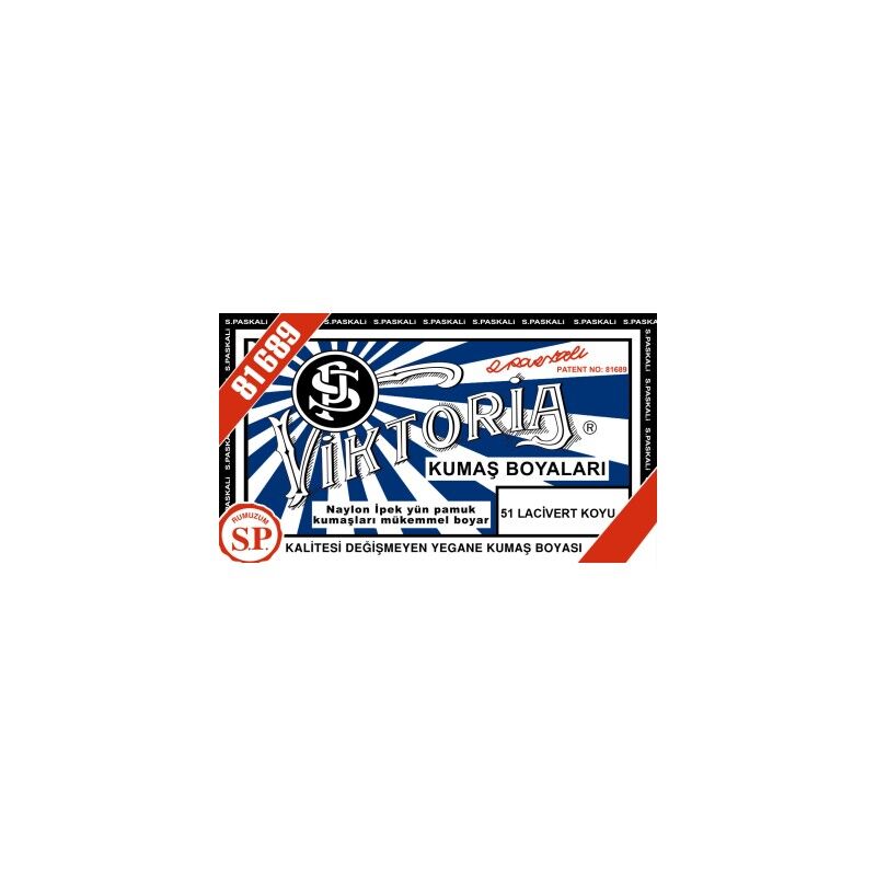 Viktoria Kumaş Boyası 51 Koyu Lacivert 13 Gr