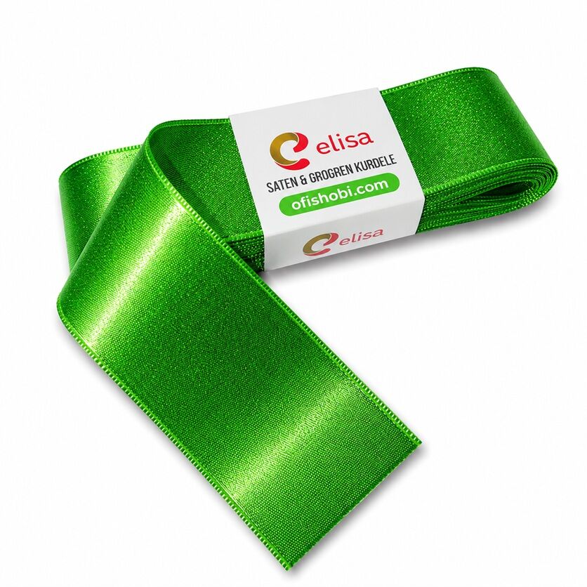 Elif No 12 Saten Kurdela 4 Cm 10 Mt Çimen Yeşil