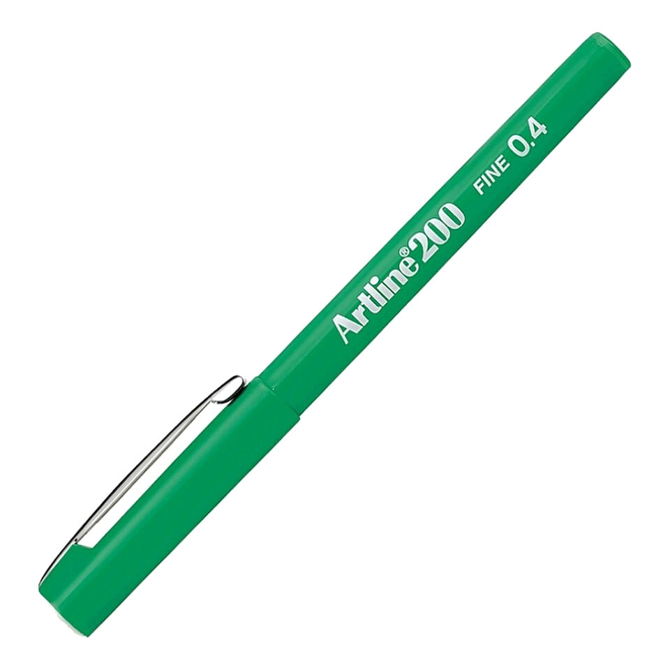 Artline 200N Fine Keçe Uçlu Yazı Kalemi Uç:0,4 Mm Yeşil